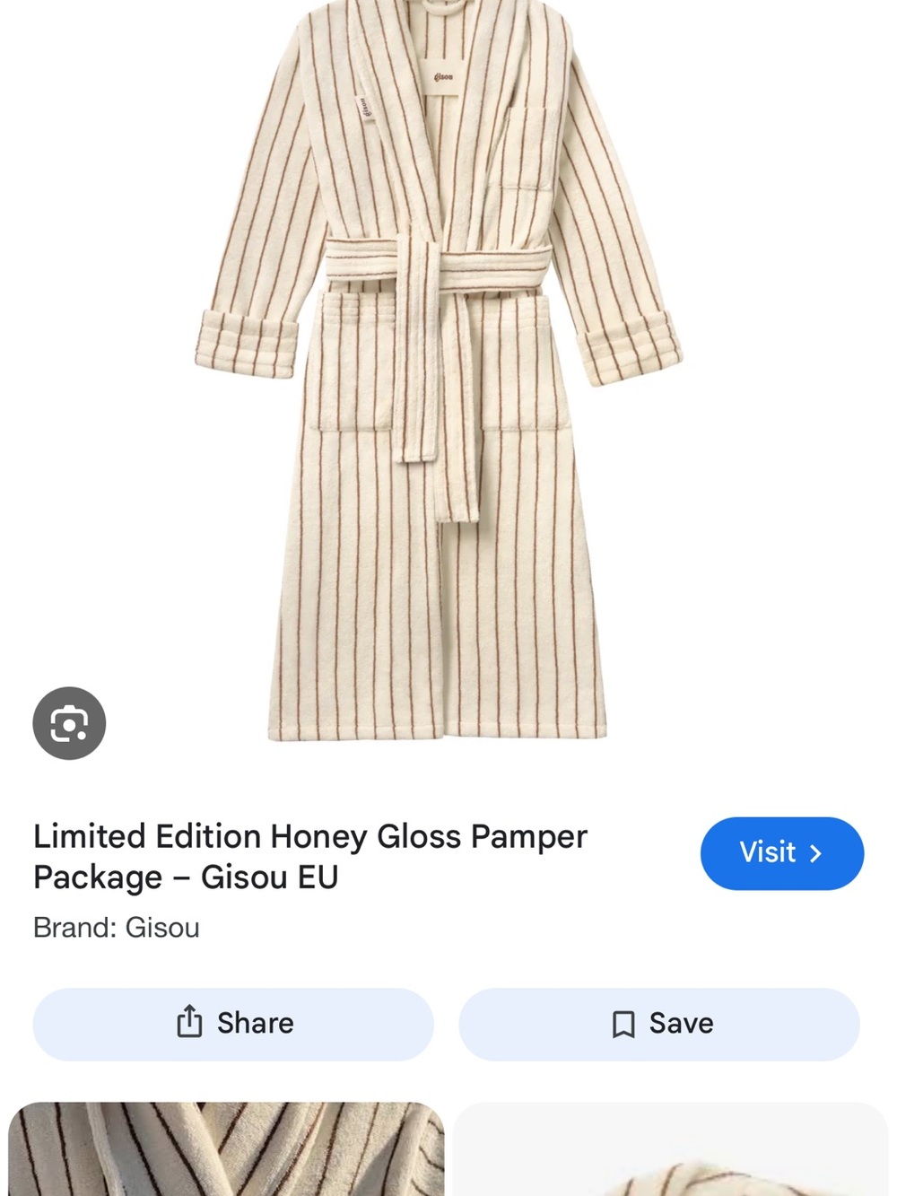 Gisou Striped Bathrobe -